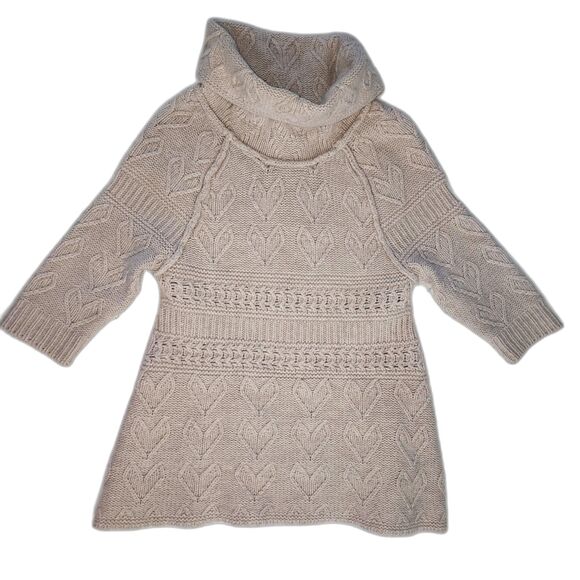 Anthropologie Sleeping on Snow Wool Angora Blend Cable Knit Sweater Sz XS - Picture 1 of 5